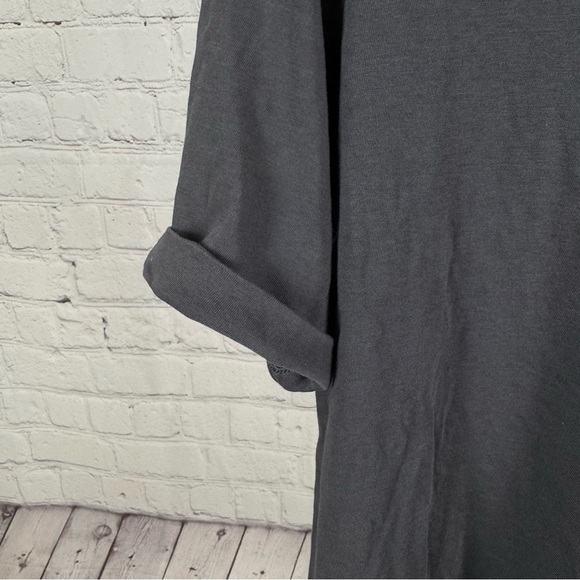 Pure Jill J. Jill Dark Gray Mock Turtleneck Short Sleeve Top Size Large - Picture 4 of 6